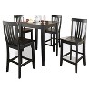 5pc Pub Dining Set with School House Stools Black - Crosley: Counter Height, Rubberwood, Non-Extension, Seats 4 - 3 of 4