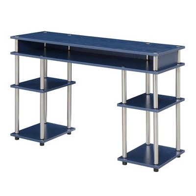 Designs2Go No Tools Student Desk with Shelves Cobalt Blue - Breighton Home