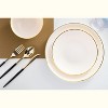 Trendables Ivory Wedding Plates with Cutlery Service for 40 Plastic Plates ivory with gold rim and Plastic Cutlery - 3 of 4