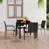 vidaXL Patio Chairs 4 pcs - Stylish Black Poly Rattan with Cushions, Powder-Coated Steel Frame - 2 of 4