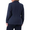 Agnes Orinda Women's Plus Size Office Work Notch Lapel Double Breasted Long Sleeve Blazer - 4 of 4