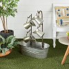 34" Metal Farmhouse Fountain Gray - Olivia & May - 2 of 4