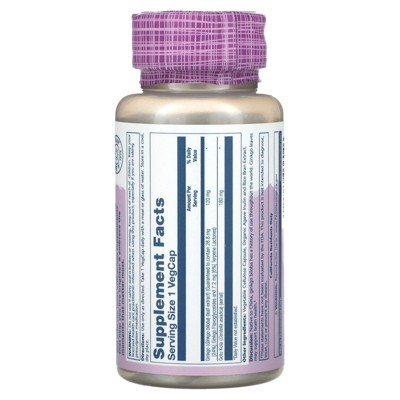 Solaray Vital Extracts Ginkgo Biloba with Gotu Kola 120 mg Vegan Capsules