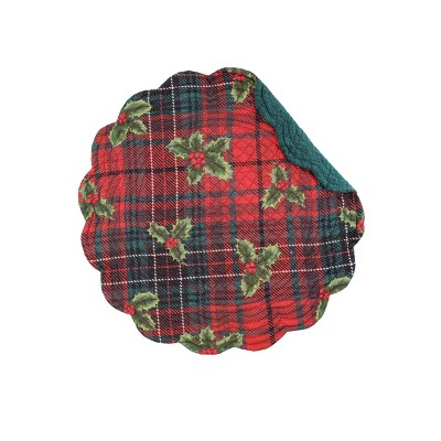 C&F Home Nicholas Plaid Round Placemat Set of 6