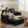 GYIIYUO 56.1" 3-in-1 Sofa Bed Sleeper Sofa Bed, Velvet Fabric Loveseat Sleeper Sofa for Living Room, Bedroom, Apartment and Small Space - 4 of 4