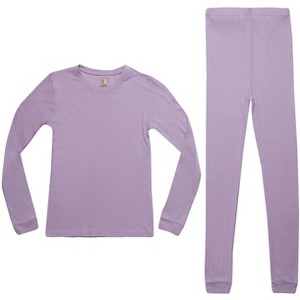 Just Love Girls Solid Pajama Sets - Snug Fitting Ribbed PJ Tops & Bottoms for Girls - 1 of 1