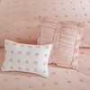 Gracie Mills Mikel Chenille Dot Cotton Jacquard Comforter Set with Euro Shams and Throw Pillows - 2 of 4
