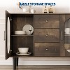 CuisinSmart Sideboard Buffet Cabinet with 2 Fluted Glass Doors&3 Drawers, Farmhouse Accent Coffee Bar with Adjustable Shelves for Kitchen Living Room - 4 of 4