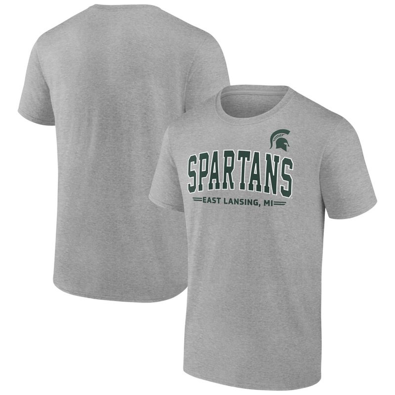 NCAA Michigan State Spartans Men&#39;s Gray Bi-Blend T-Shirt, 1 of 4