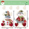 13" H Christmas Snowman Family with Red Knitted Scarf and Hat Christmas Decor, Christmas Family Snowman Figurines Ornaments Tabletop Decorations - 3 of 4