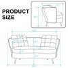 CAVINAS Polyester Loveseat Sofa Chair, Upholstered Couch with Golden Metal Legs, Club 2-Seat Sofa for Living Room Reading Room Bedroom Apartment - 4 of 4