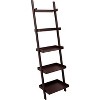 Kiera Grace 18"x67" 5-Tier Hadfield Leaning Shelf Espresso: Traditional Style, MDF Composite, Metal Hardware, No Assembly Required - 3 of 4