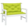 vidaXL Garden Bench Cushions 2 pcs Bright Green 39.4"x19.7"x2.8" Oxford Fabric - 3 of 4
