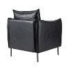 Set of 2 Felix Upholstery Livingroom Vegan Leather Armchair with Metal Legs | KARAT HOME - 4 of 4