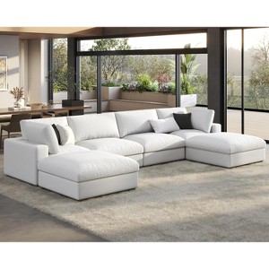 AMERLIFE Modular Sectional Sofa, Down Filled Couch for Living Room - 1 of 4