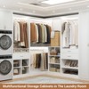 Aheaplus Set of 3 Corner Closet Organizer with Drawers and Hanging Rods,  Walk-in Closet System Set with Shoe Rack and Storage Cubes - 3 of 4
