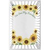 Sweet Jojo Designs Girl Photo Op Fitted Mini Crib Sheet Sunflower Yellow Green and Taupe - 2 of 4