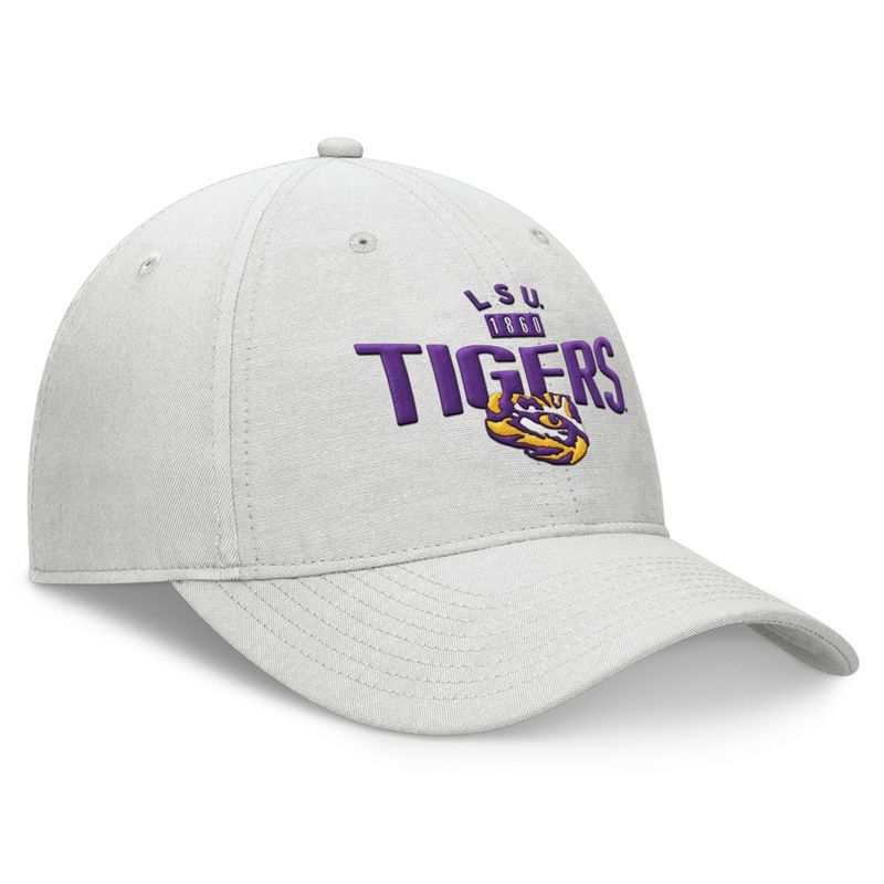 NCAA LSU Tigers Unstructured Chambray Cotton Hat - Gray, 3 of 5