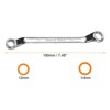 Unique Bargains Metric Steel Alloy 12 Point 75 Degree Offset Double Box End Wrench - 2 of 3