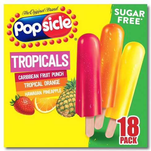 Popsicle Sugar Free Tropicals Ice Pops - 18pk : Target