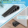 DOMETOUR Rubber Door Stoppers for Bottom of Door, Heavy Duty Wedge with Holder, Non-Slip, No Sliding Drilling, Black - 2 of 4