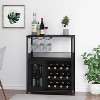GustoWave Small Bar Cabinet, Modern Liquor Cabinet with Adjustable Wine Rack & Storage Shelves for Home - 4 of 4