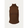 Women's NOON RIBBED MODAL-BLEND JERSEY SLEEVELESS TURTLENECK TOP - geel - 2 of 4