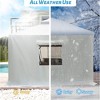 ACEPANO 144 in. W All-Season Outdoor Enclosed Gazebo Cover with Side Walls & Mesh Windows-White - 3 of 4