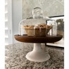 DUKA 8-Inch Acacia Platter With Glass Cover And Porcelain Stand - 4 of 4