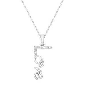 GILDED Women's Lab-Grown Diamond Pendant Necklace in 925 Sterling Silver or 14K Gold Plated | Dainty Pendant, Delicate Chain, Minimalist Jewelry - 1 of 4