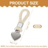 Unique Bargains Cotton Loop Metal Clothing Towel Storage Heart Shape Clips 4.3" 6 Pcs - 2 of 4