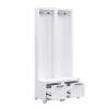 FURNIinspire Hall Trees Elegant Free Standing Hall Tree Set Of 2, Multifunctional Coat Rack Clothes Rack With Drawers, White, 15.7"*31.4"*70.8" - 4 of 4