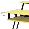 Metal & Synthetic Wood Modern Music Recording Studio Desk with Keyboard Tray - 4 of 4