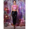 INSPIRE CHIC Women's U-Neck Stretchy Slim Fit Shiny Sparkly Metallic Tank Top - 2 of 4