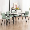 YOUNIKE Modern Leather Dining Chairs Upholstered Kitchen & Dining Room Chairs Side Makeup Vanity Chair Set of 2 19.69"Wx24.02"Dx31.69"H - 4 of 4