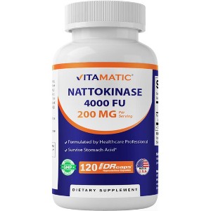 Nattokinase 4,000 FU Servings - 120 DR Capsules - 1 of 4