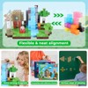 Angel Sar 100-Piece Magnetic Building Blocks Set, Forest World Theme Magnet Cube Toys, Stacking STEM Sensory Toys for Kids Ages 3-10 - 4 of 4