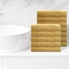 Unique Bargains Hotel Spa Bathroom Highly Absorbent Lightweight Striped Cotton Washcloths 12 Packs - 2 of 4