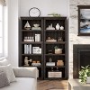 3 Tier Bookcase,Farmhouse Book Shelf with Storage,Low Book Case Wooden 3 Shelf Bookcase for Home Office,Living Room,Bed Room - 4 of 4