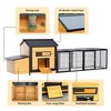 ORRD 118" Large Wooden Chicken Coop with Nesting Box, Leak-Proof Tray & Asphalt Roof – Secure Outdoor Hen House for Backyard - 2 of 4