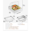 Angel Sar Countertop Food Display Container, Stainless Steel Serving Tray with Clear Lid & Ice Tray, Buffet Condiment Dispenser for Restaurant, Hotel - 4 of 4