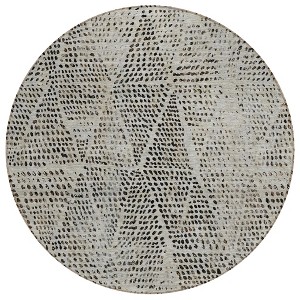 Gray Beige And Black Geometric Washable Indoor Outdoor Area Rug - 1 of 4