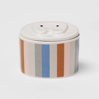Kids' Ceramic Tooth Fairy Container - Pillowfort™: Multicolored Lidded Storage Box, 2.5" H, 3.5" W, Spot Clean