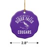 University of Sioux Falls Cougars Logo Porcelain Scalloped Holiday Christmas Tree Ornament - 3 of 4