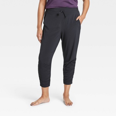 Women's Stretch Woven Ruched Leg Pants 