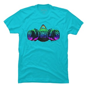 Men's Design By Humans Fluorescent Bomber Mask By Exosam T-Shirt - 1 of 3