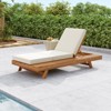VisioGear Chaise Lounge Chairs, Pool Chairs Lounges with Triple Fold Cushion, Beach Recliners with Adjustable Backrest, Cream, 79"*37.75"*34" - 2 of 4