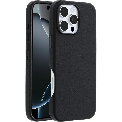 OtterBox SYMMETRY SERIES Cactus Leather Case w/MagSafe for Apple iPhone 16 Pro Max - Noir Ash (77-96331) - Certified