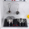 Kids Kitchen Playset - Wooden Chef Pretend Set with 20 PCS Accessories, Realistic Lights & Sounds, Ice Maker, Chalkboard, White - 4 of 4