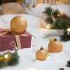 Whisen D3.9" Christmas Ball Ornaments, Glass Decorative Hanging Ball Christmas Tree Ornaments, Set of 6 - 4 of 4